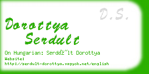 dorottya serdult business card